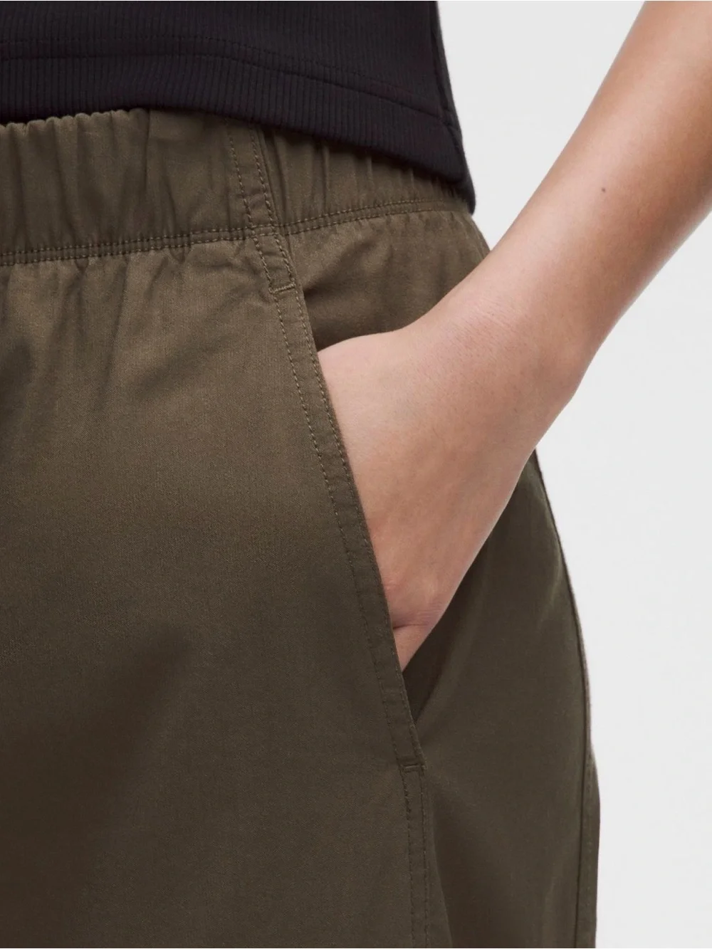 LuluLinen Mid-Rise Cargo Pant - Olive Brown